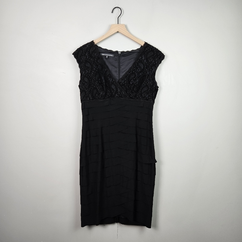 Jones New York Black Dress Ruffle Women 10